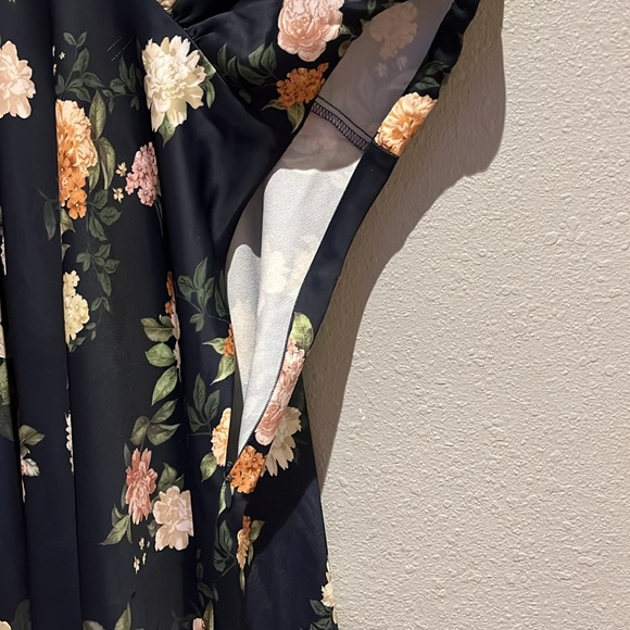 BHLDN x Anthropologie Leila Deep-V Flutter-Sleeve Satin A-Line Gown - Picture 6 of 17